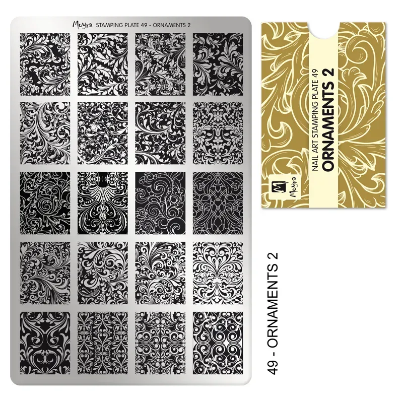Moyra Stamping 49 Ornaments 2 plade store motiver