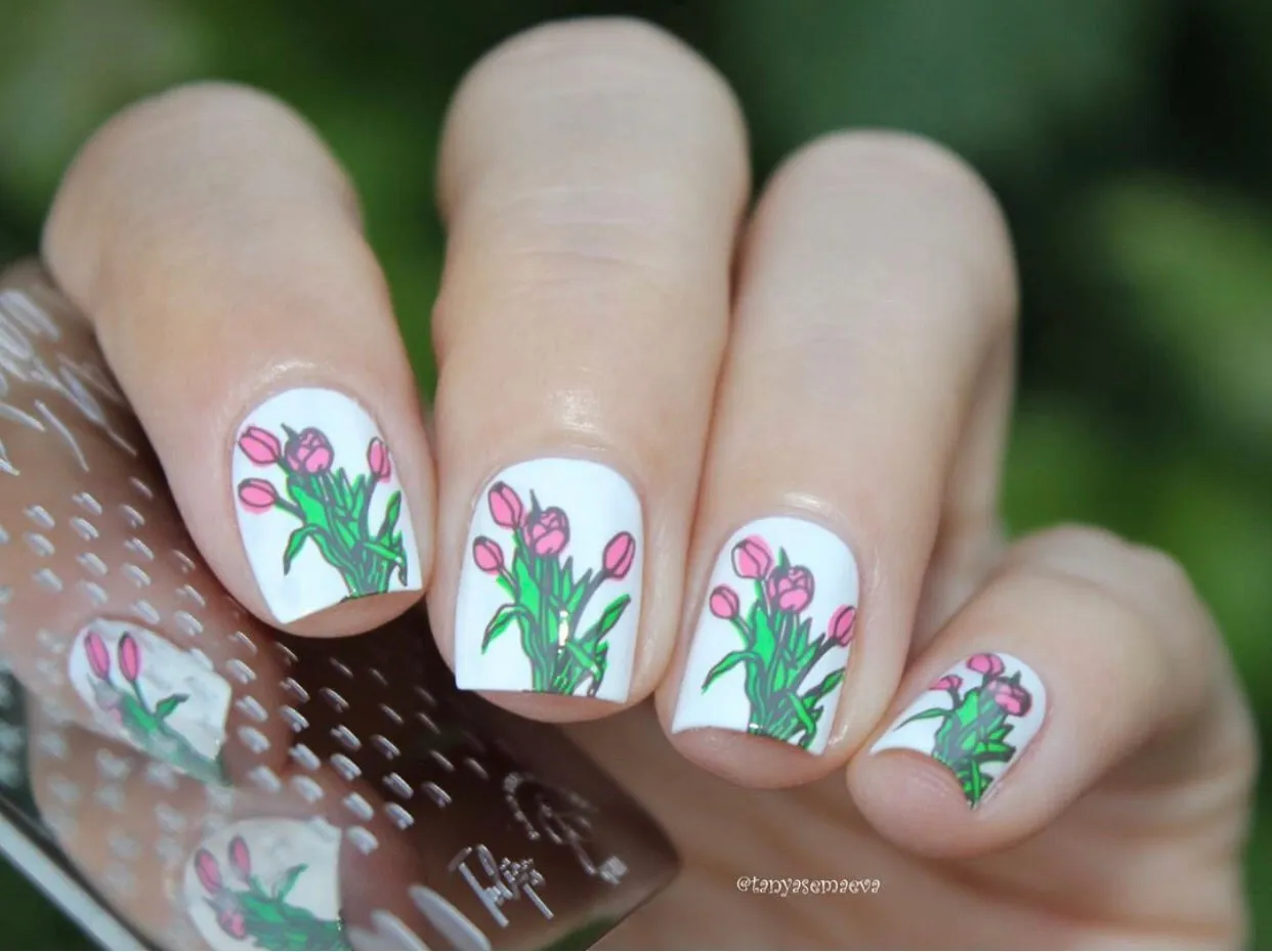 Clear Jelly Stamper CjS-111 Tu Many Tulips stampingplade lagdelt