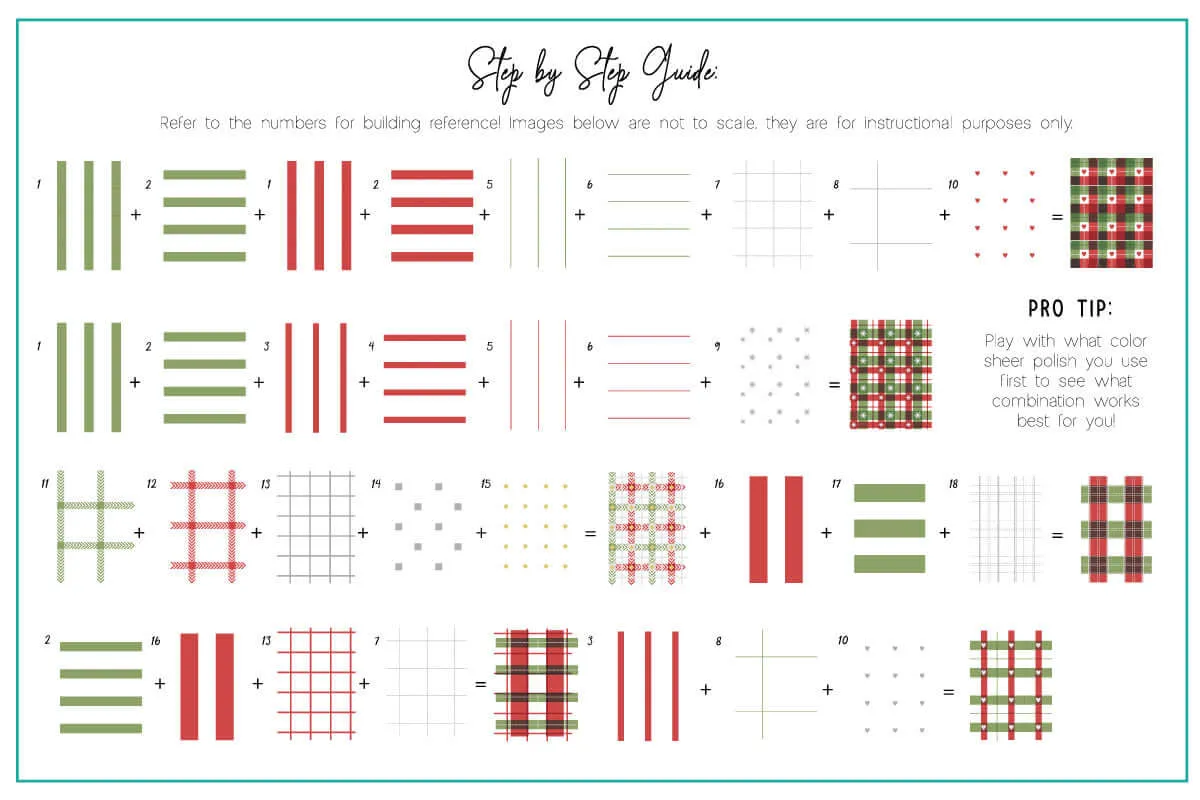 Clear Jelly Stamper Festive Plaid CjSC-83 stamping plade tern