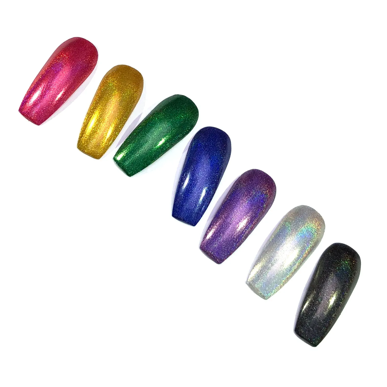Clear Jelly Stamper Holo stampinglak sæt 7x5 ml H01-H07