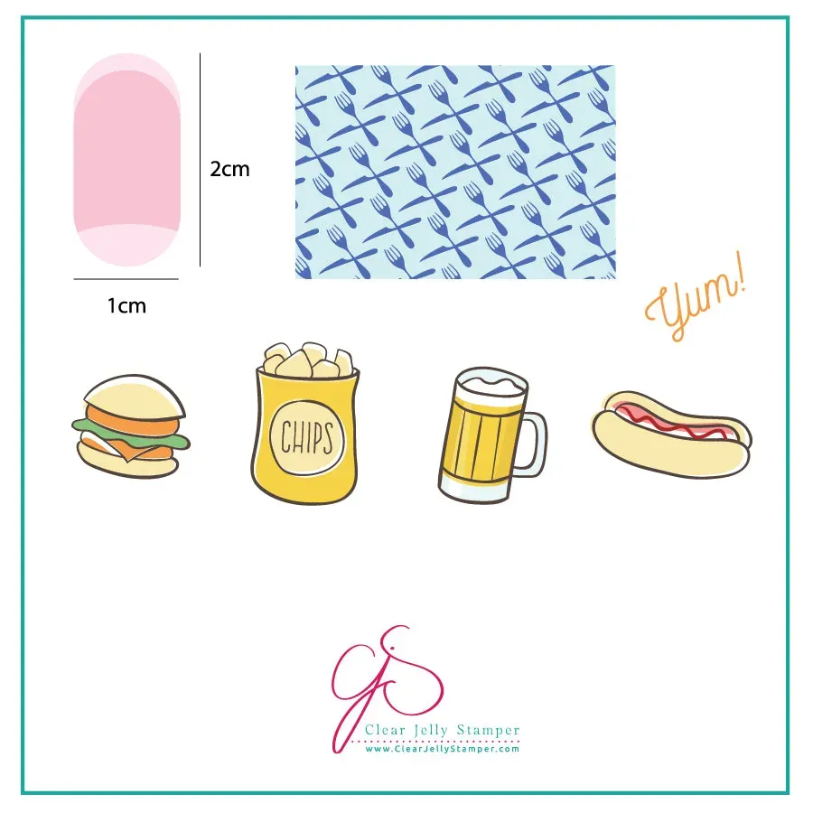 Clear Jelly Stamper Order UP CjS-64 stampingplade 6x6 cm