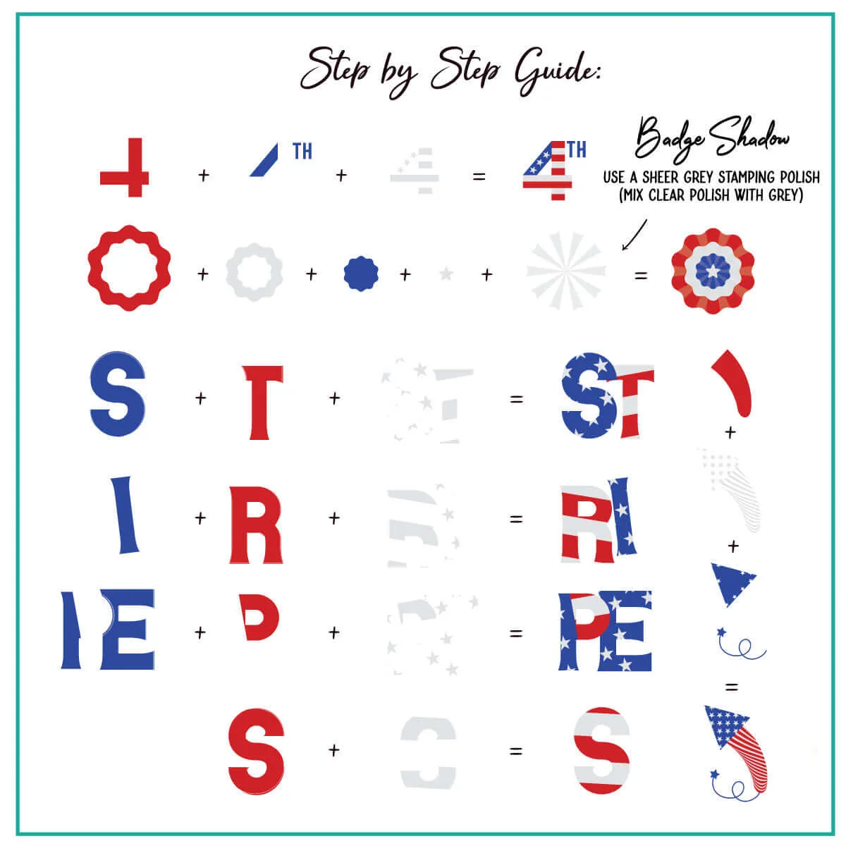 Clear Jelly Stamper CjS-315 Stars & Stripes stempelplade