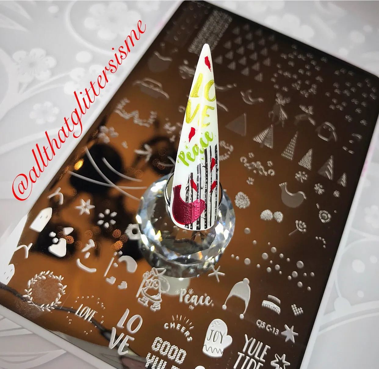 Clear Jelly Stamper C-13 Yule Tide stampingplade jul