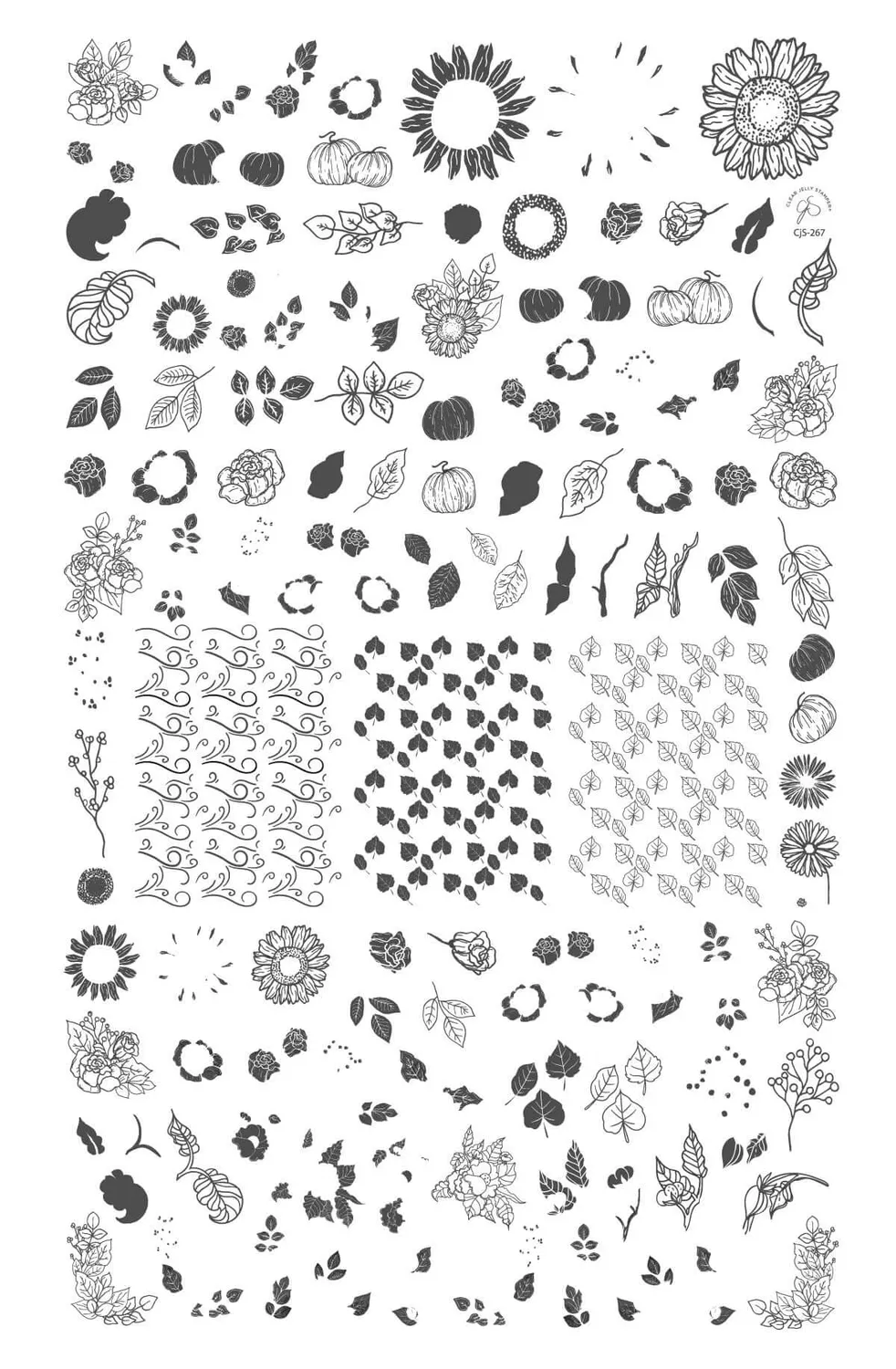 Clear Jelly Stamper Harvest Bouquet CjS-267 stamping plade efterår