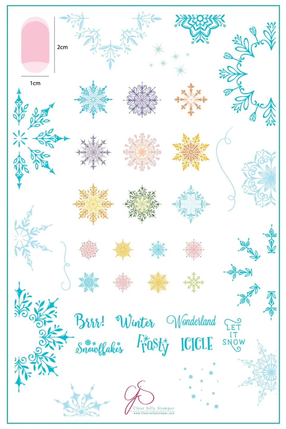 Clear Jelly Stamper CjSC-18 stempelplade Let it Snow snefnug