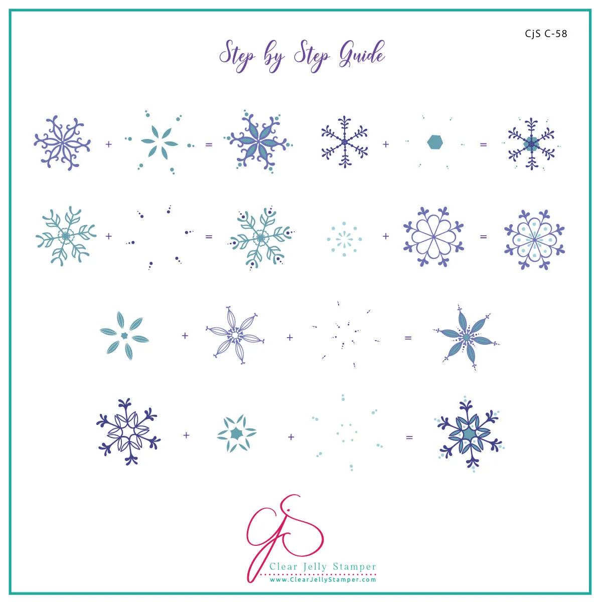 Clear Jelly Stamper All Is Calm CjSC-58 stampingplade snefnug