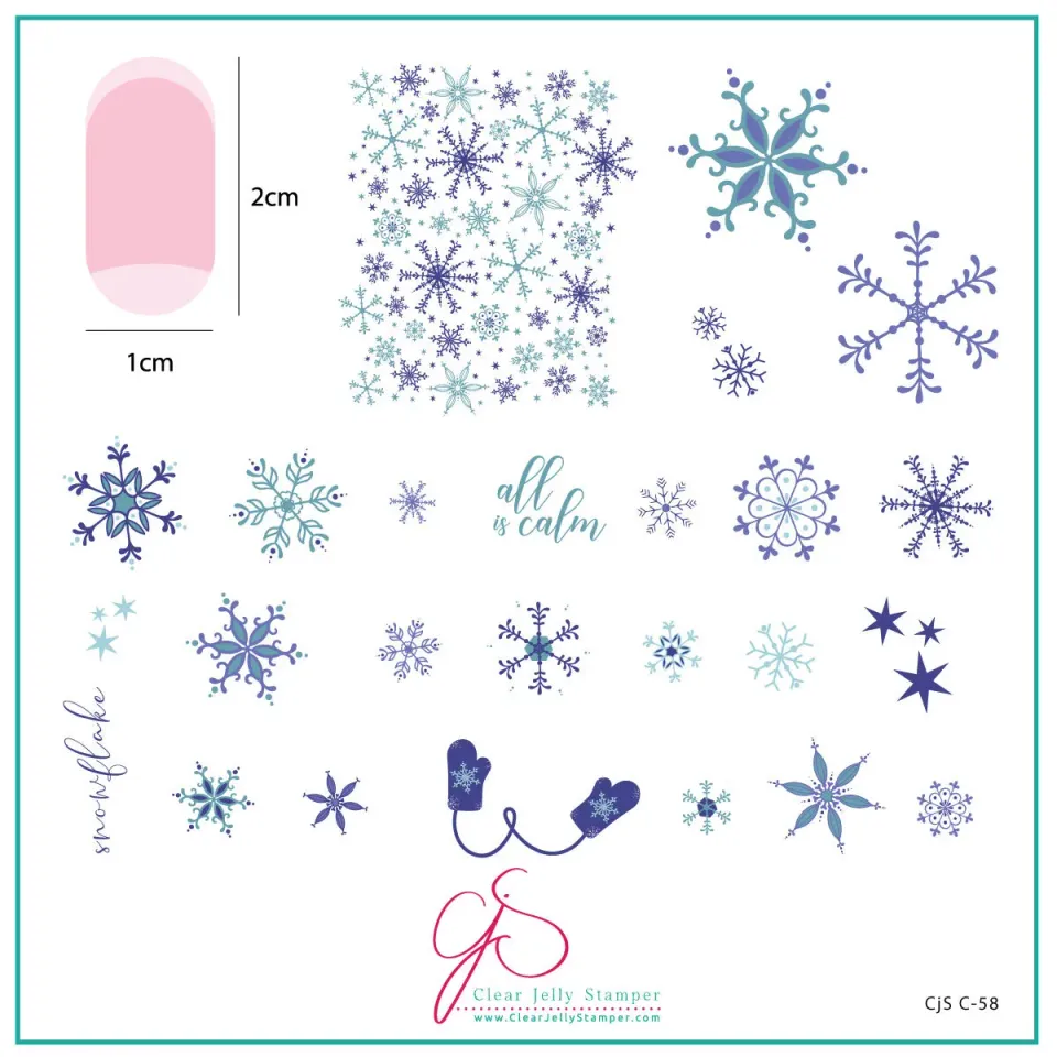 Clear Jelly Stamper All Is Calm CjSC-58 stampingplade snefnug