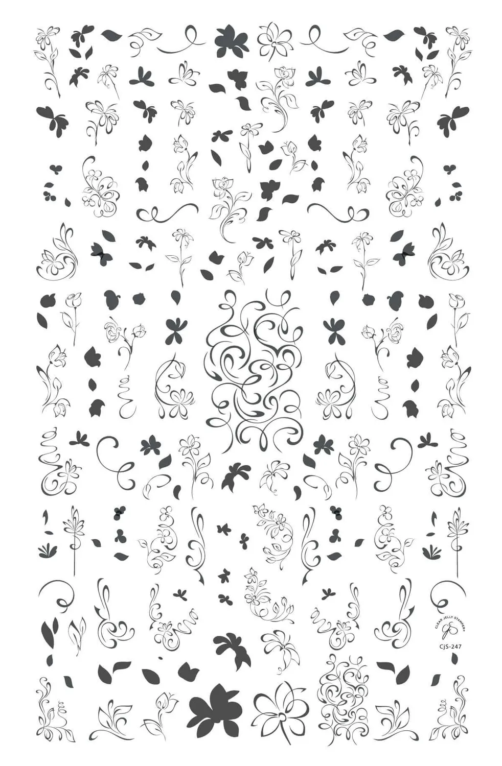 Clear Jelly Stamper CjS-247 Bouquet stempelplade blomster