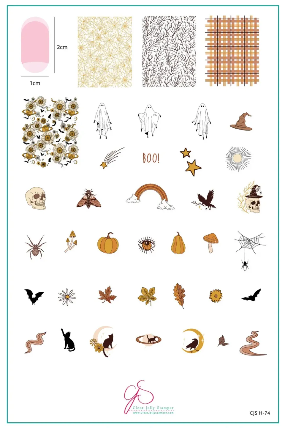 Clear Jelly Stamper Boho Halloween CjSH-74 stampingplade efterår