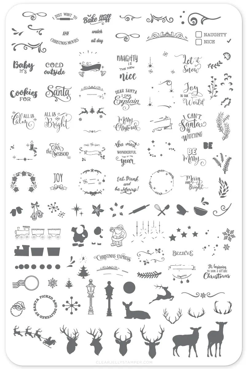 Clear Jelly Stamper Christmas Express CjSC-29 stamping plade jul