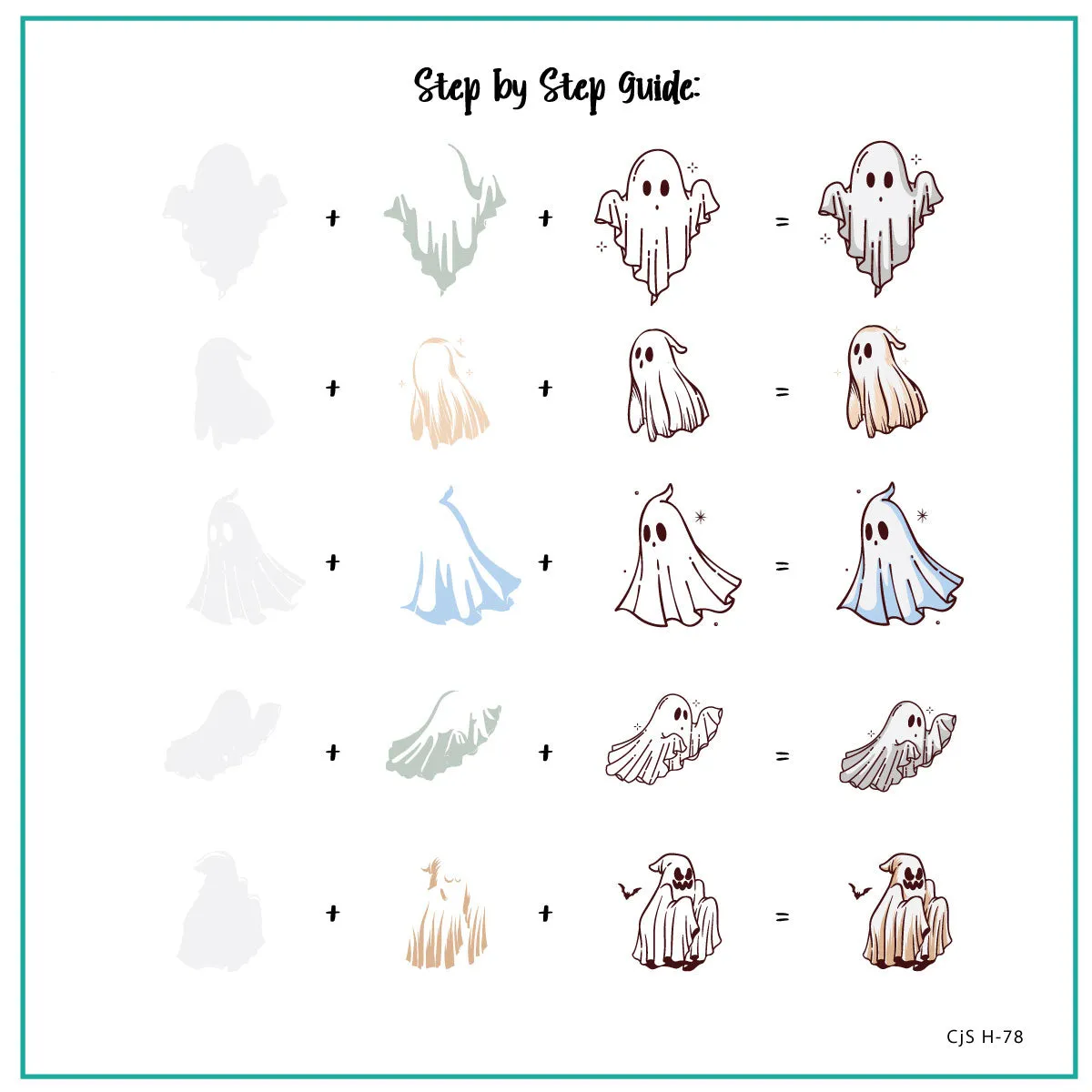 Clear Jelly Stamper CjS-H-78 stempelplade The Ghost halloween