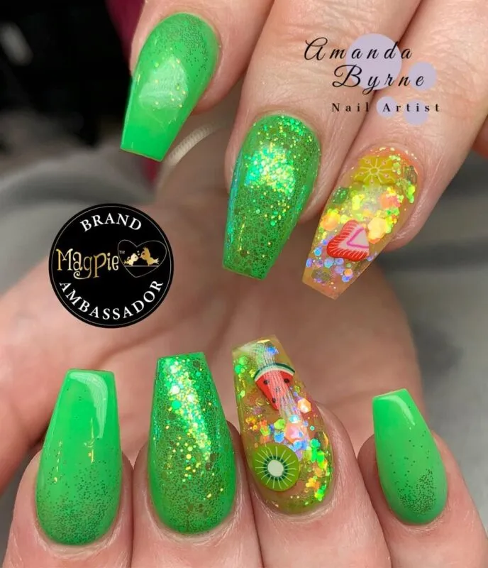 Indigo Nails Isla Glitter negleglitter gylden glød