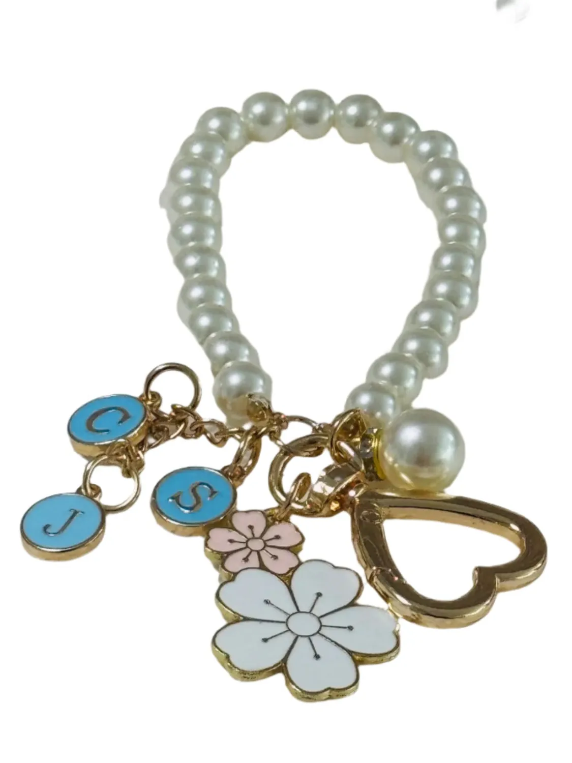 Clear Jelly Stamper nøglering CjS Pearl perle vedhæng