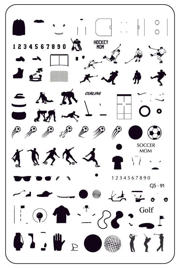 Clear Jelly Stamper CjS-91 Sports Fans stamping plade stor