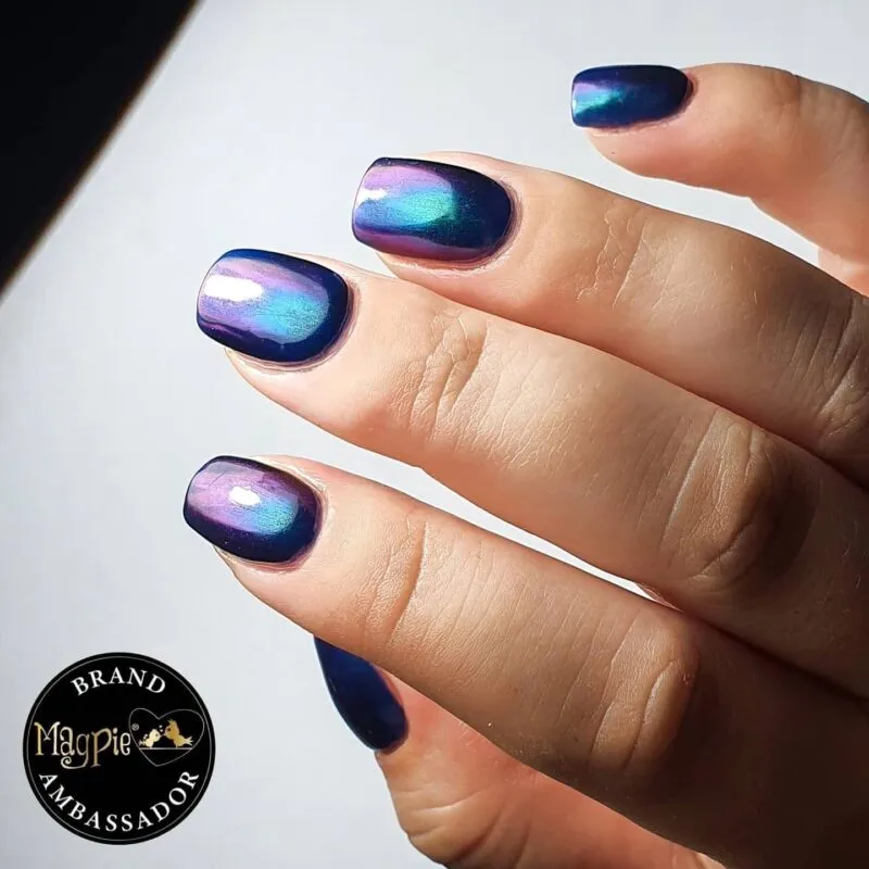 Indigo Nails Winifred chrome pulver spejleffekt