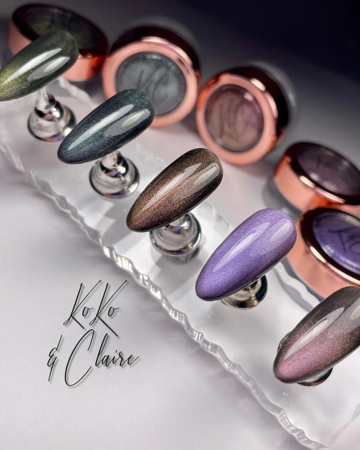 Clear Jelly Stamper Koko & Claire Cat-Eye Chrome Champagne Dream