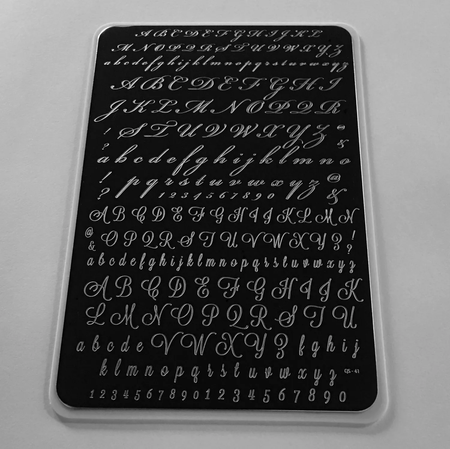 Clear Jelly Stamper Alphabet Script CjS-41 plade 14,5x9,5 bogstav