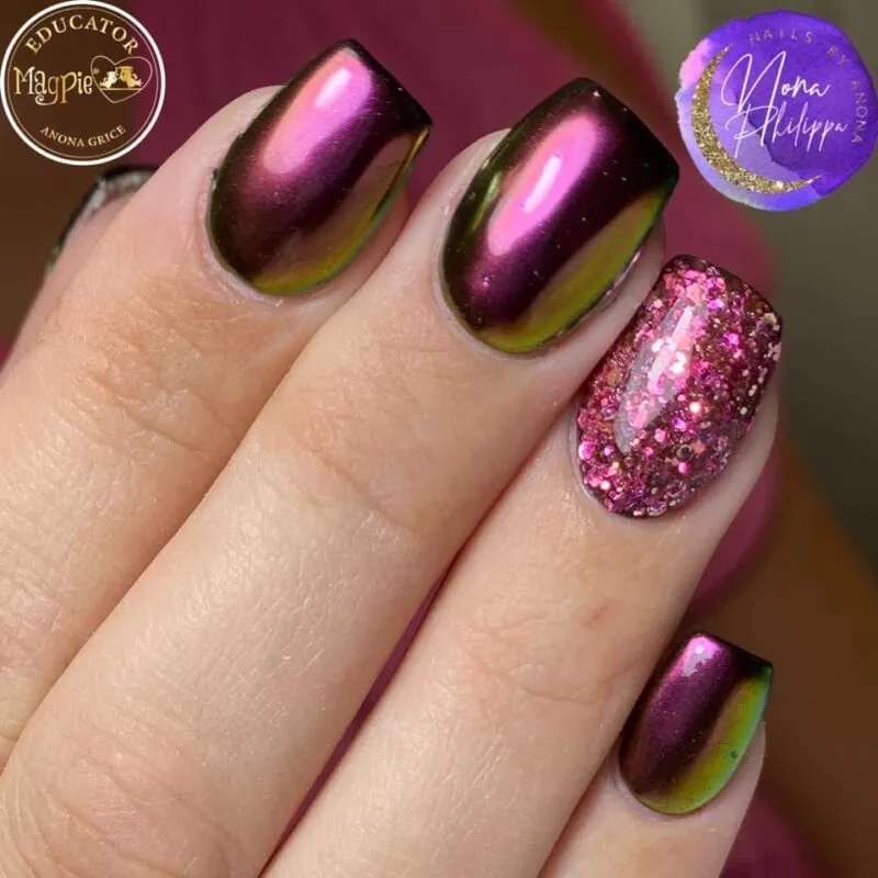 Indigo Nails Morticia Chrome neglepulver – spejl