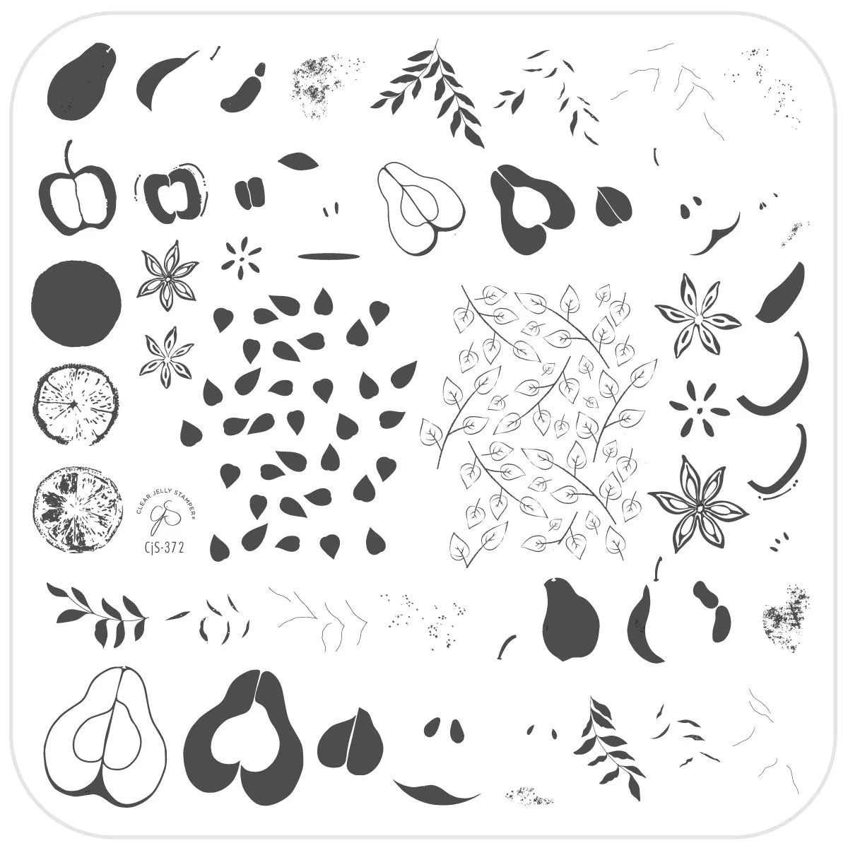 Clear Jelly Stamper CjS-372 Autumn Orchard stempelplade efterår