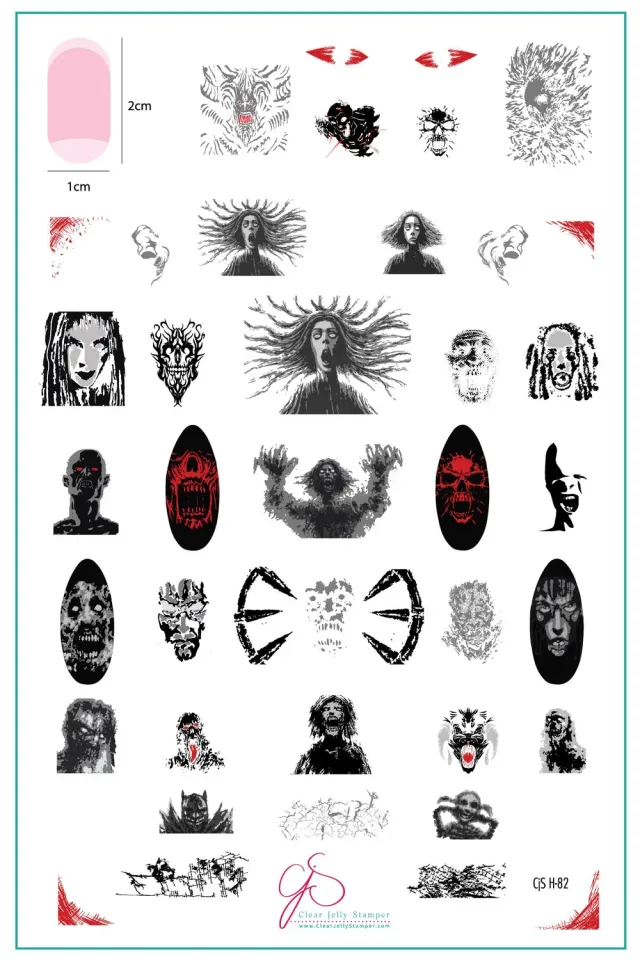 Clear Jelly Stamper CjSH-82 stamping plade nightmare halloween