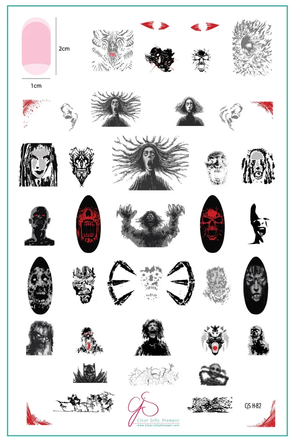 Clear Jelly Stamper CjSH-82 stamping plade nightmare halloween