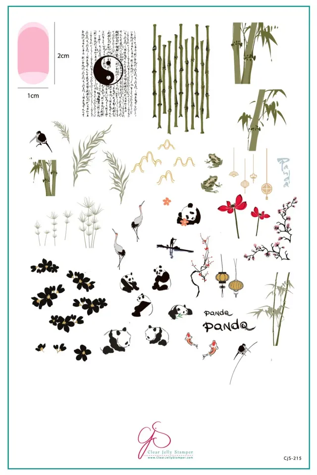 Clear Jelly Stamper CjS-215 Panda and Friends stempelplade