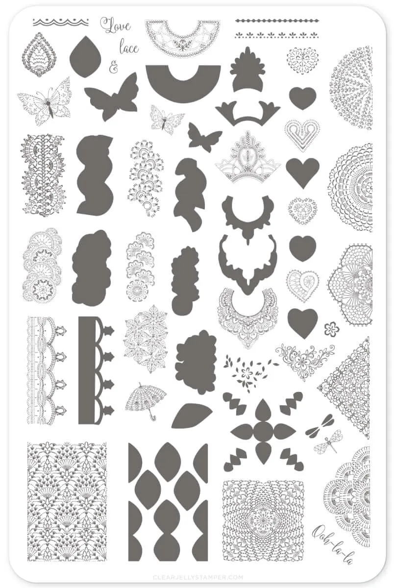 Clear Jelly Stamper Frill Seeker CjSV-13 stampingplade blonde