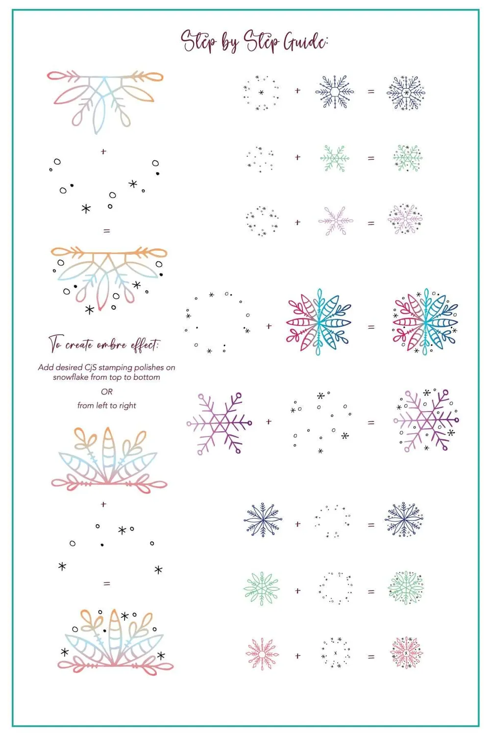 Clear Jelly Stamper CJS-326 Frosty Flurries stamping plade snefnug