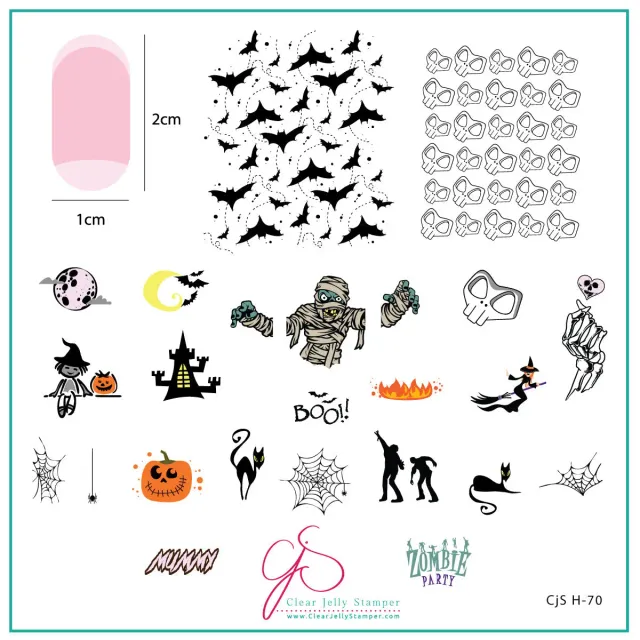 Clear Jelly Stamper H-70 The Mummy stampingplade halloween