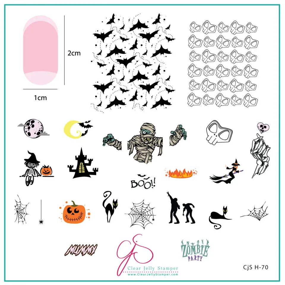 Clear Jelly Stamper H-70 The Mummy stampingplade halloween