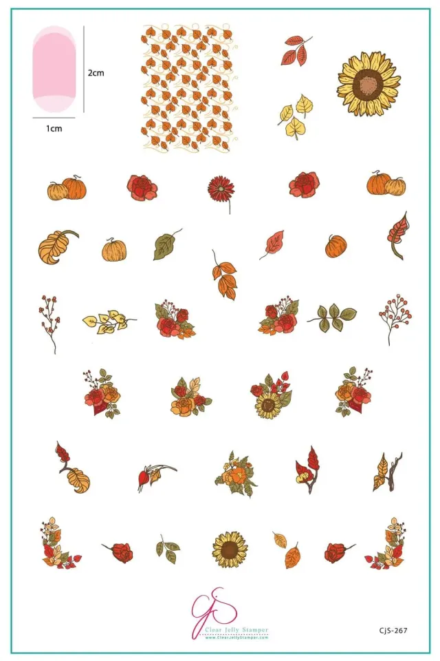 Clear Jelly Stamper Harvest Bouquet CjS-267 stamping plade efterår