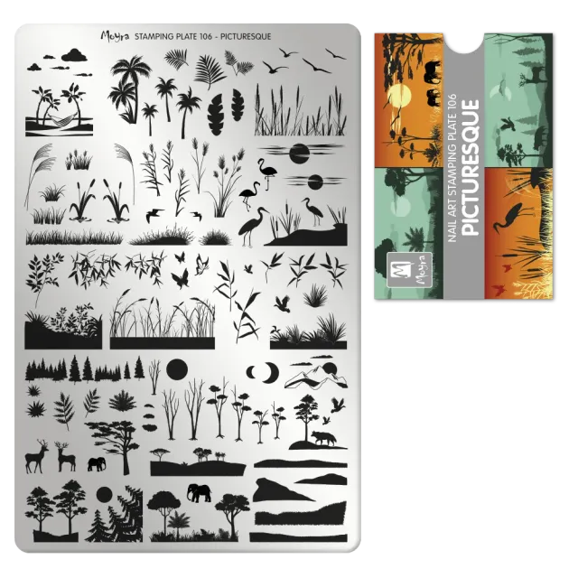 Moyra 106 Picturesque stamping plate neglekunst
