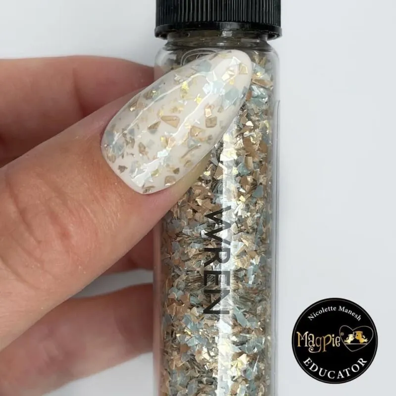 Indigo Nails Wren Glitter negleglitter brun bronze