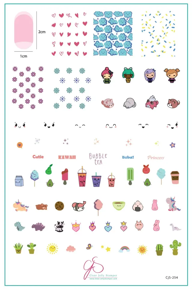 Clear Jelly Stamper CjS-254 Kawaii stempelplade 14,5x9,5 søde dyr