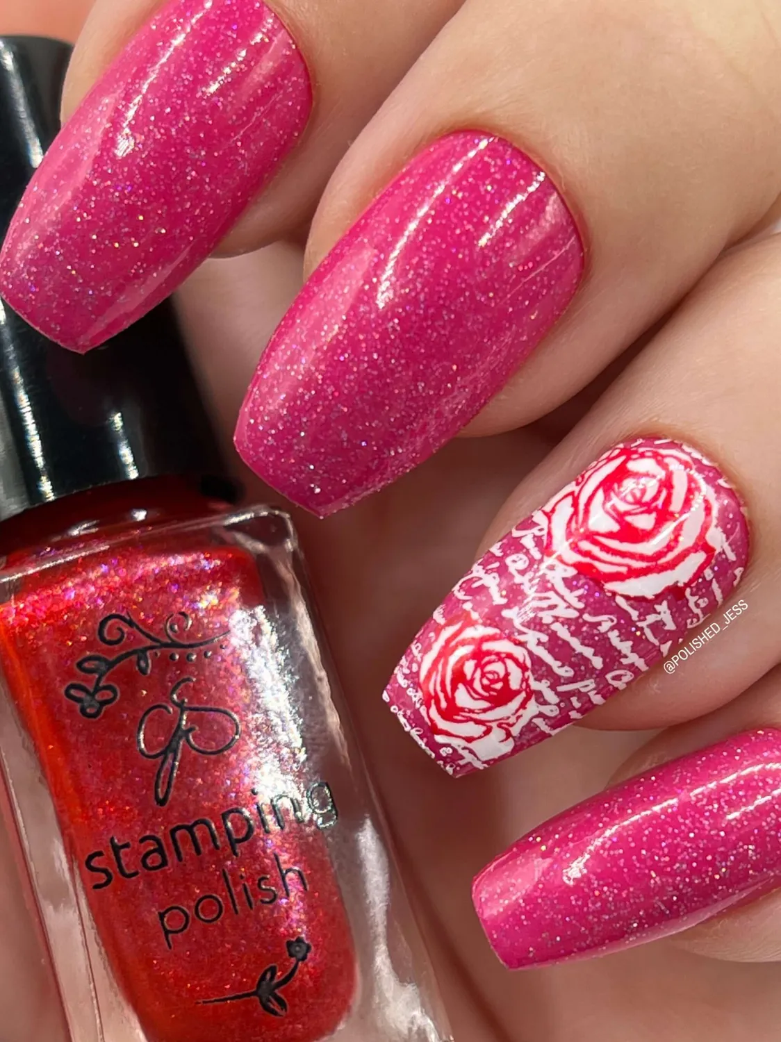 Clear Jelly Stamper V-36 My Edgy Valentine stamping plate 8x8