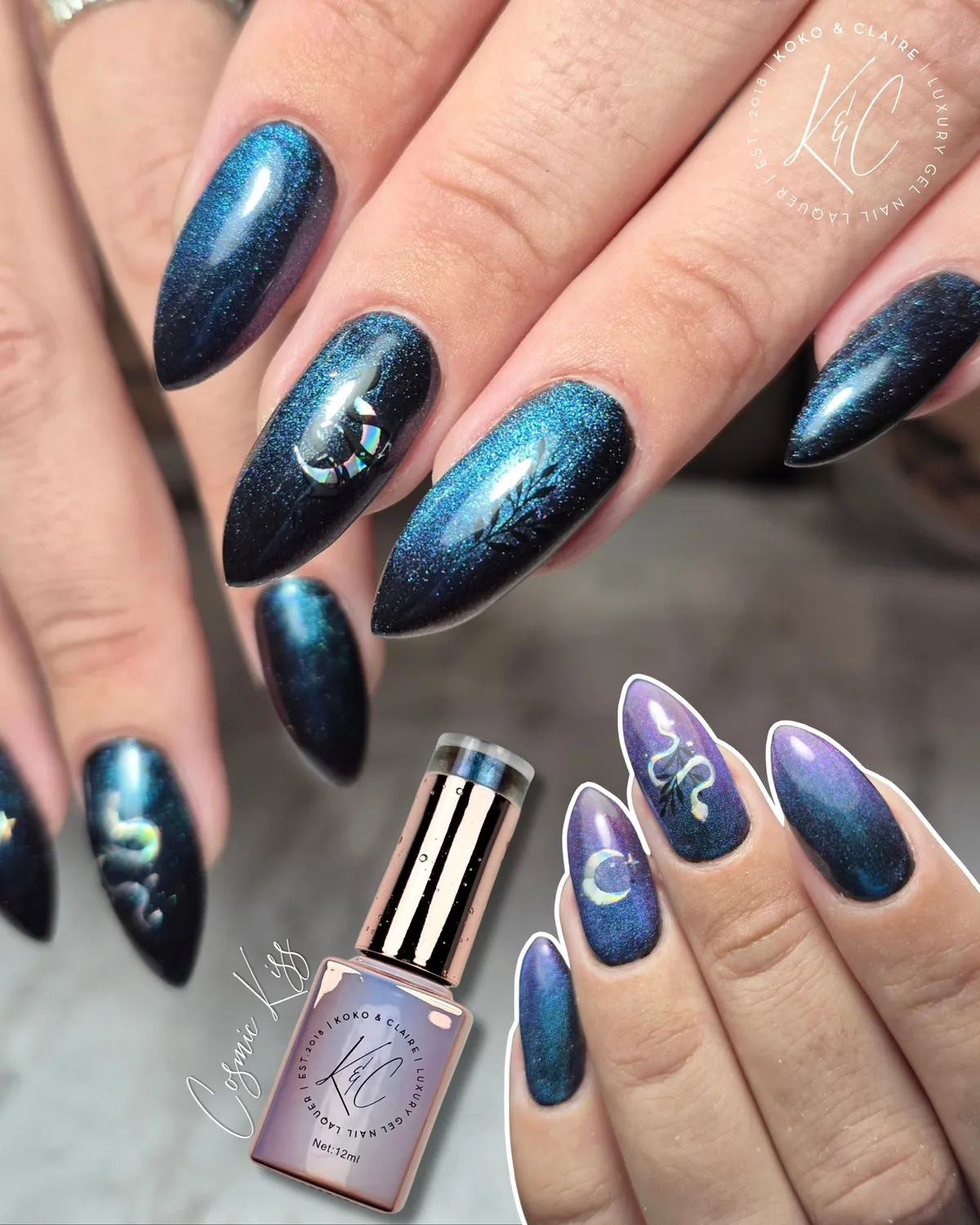 Clear Jelly Stamper KoKo Claire 0580 Faerie Fire gellak navy magnetisk