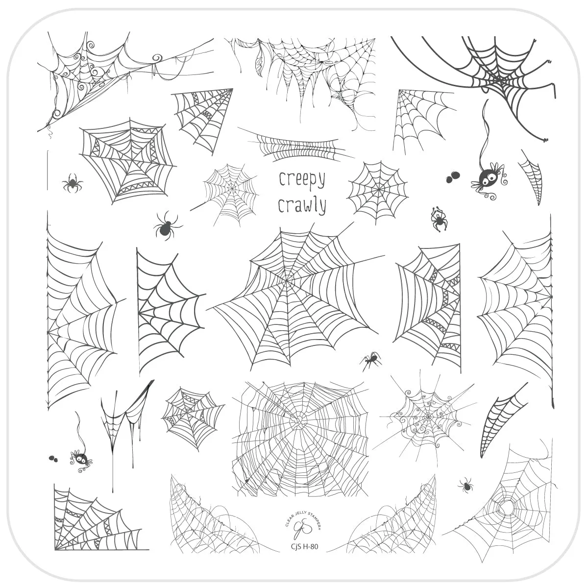 Clear Jelly Stamper Creepy Crawly CjS-H-80 stempelplade edderkop