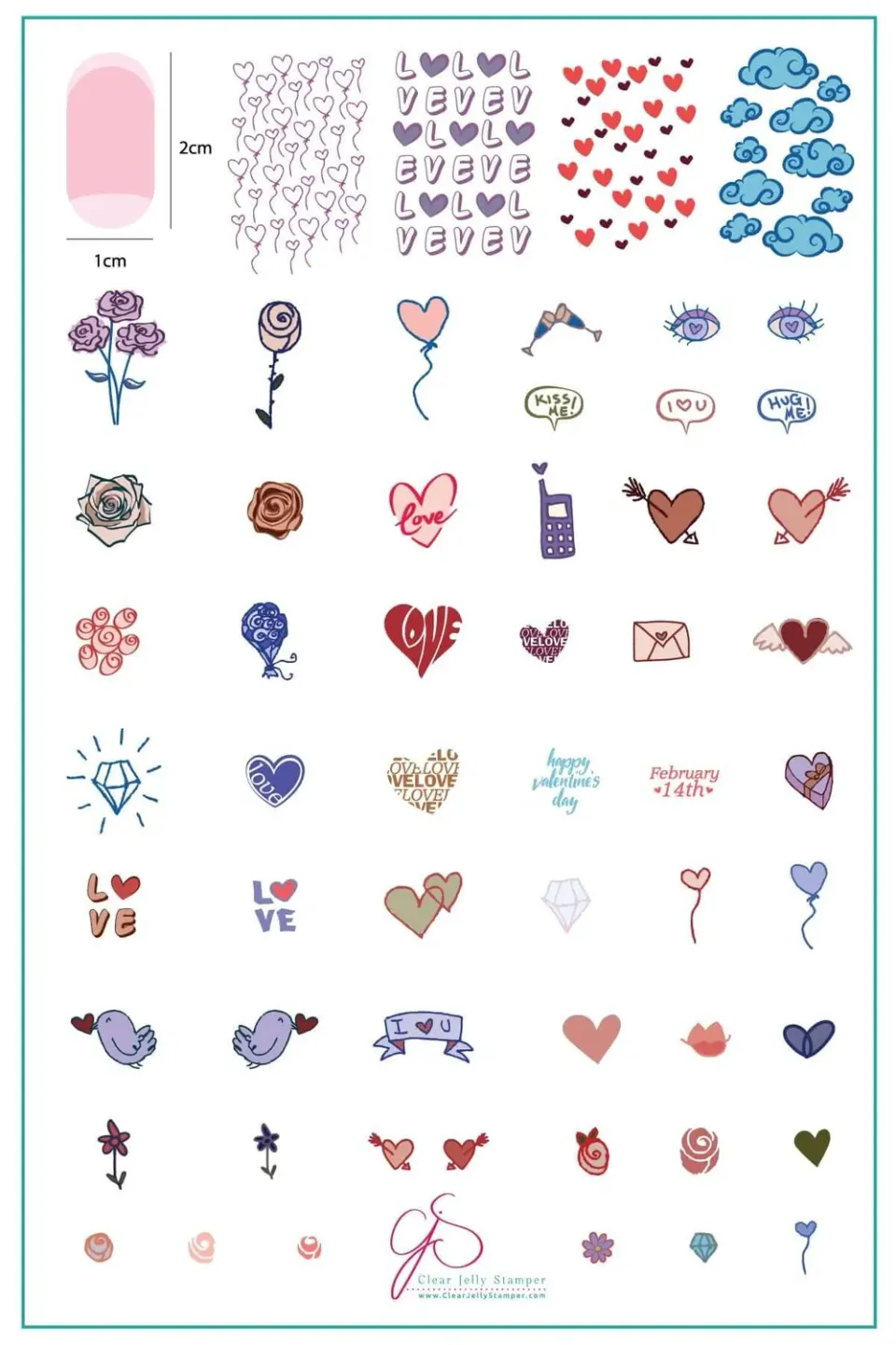Clear Jelly Stamper Never Ending Love CjSV-03 stampingplade hjerte