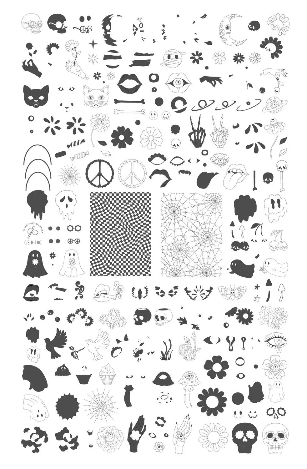 Clear Jelly Stamper Mystic Hallows CjSH-100 stampingplade halloween