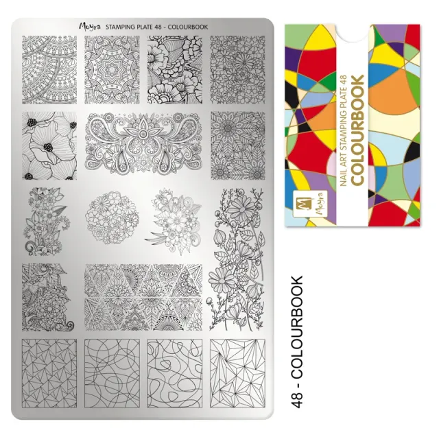 Moyra Stamping plate 48 Colourbook stempelplade stor