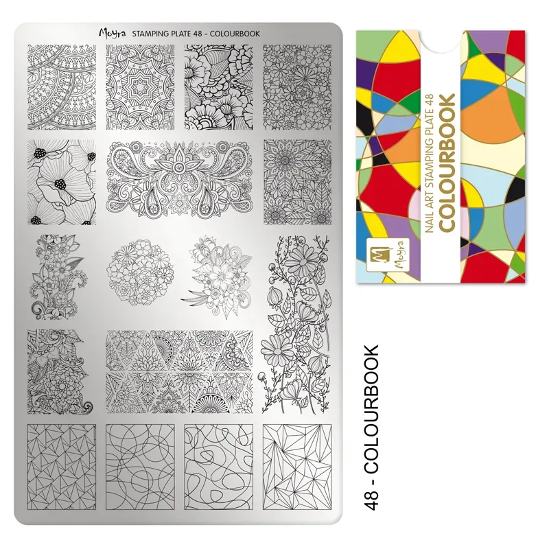 Moyra Stamping plate 48 Colourbook stempelplade stor