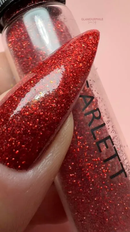 Indigo Nails Beautystones Scarlett glitter negleglimmer