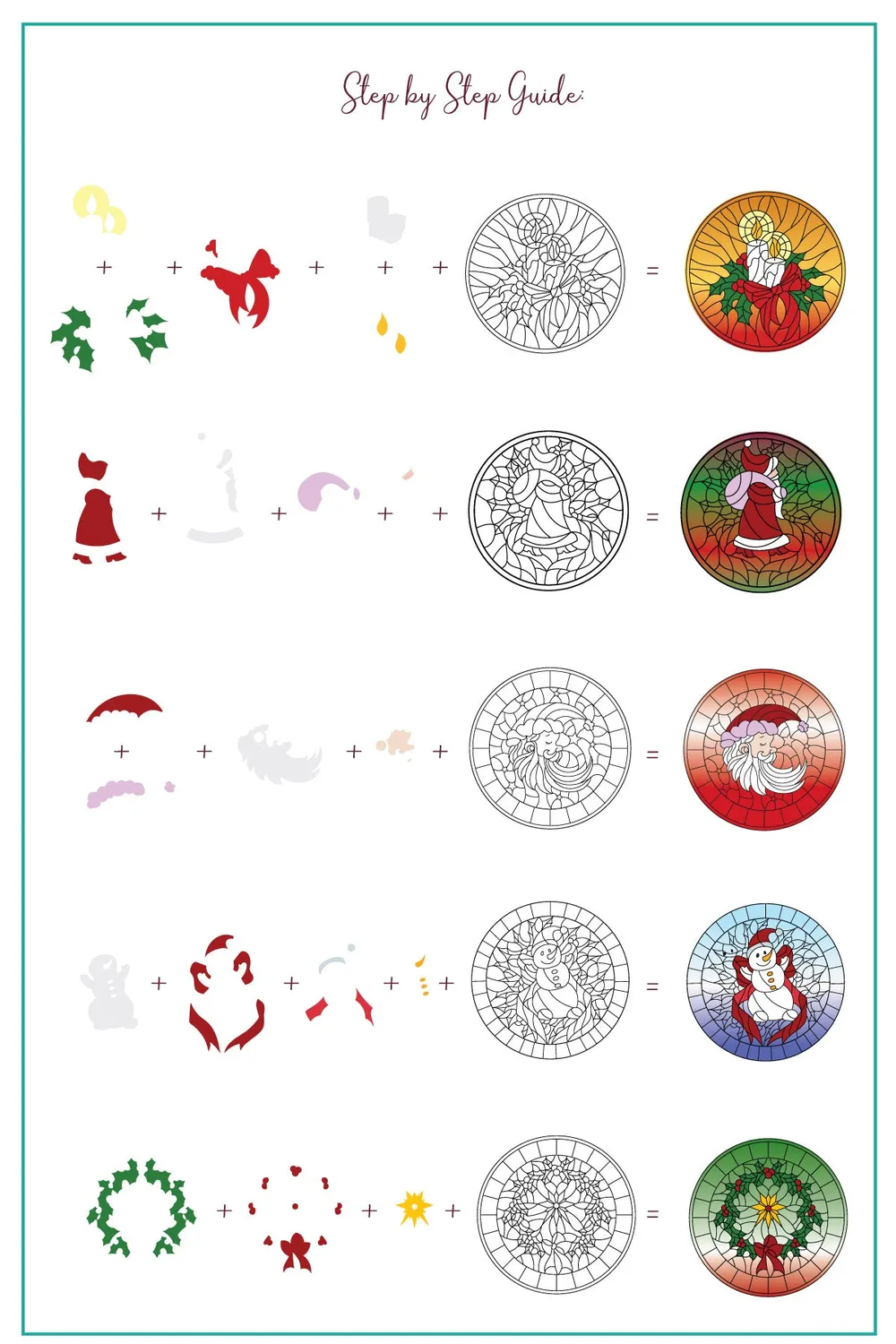 Clear Jelly Stamper CjSC-91 Holiday Glass stampingplade jul