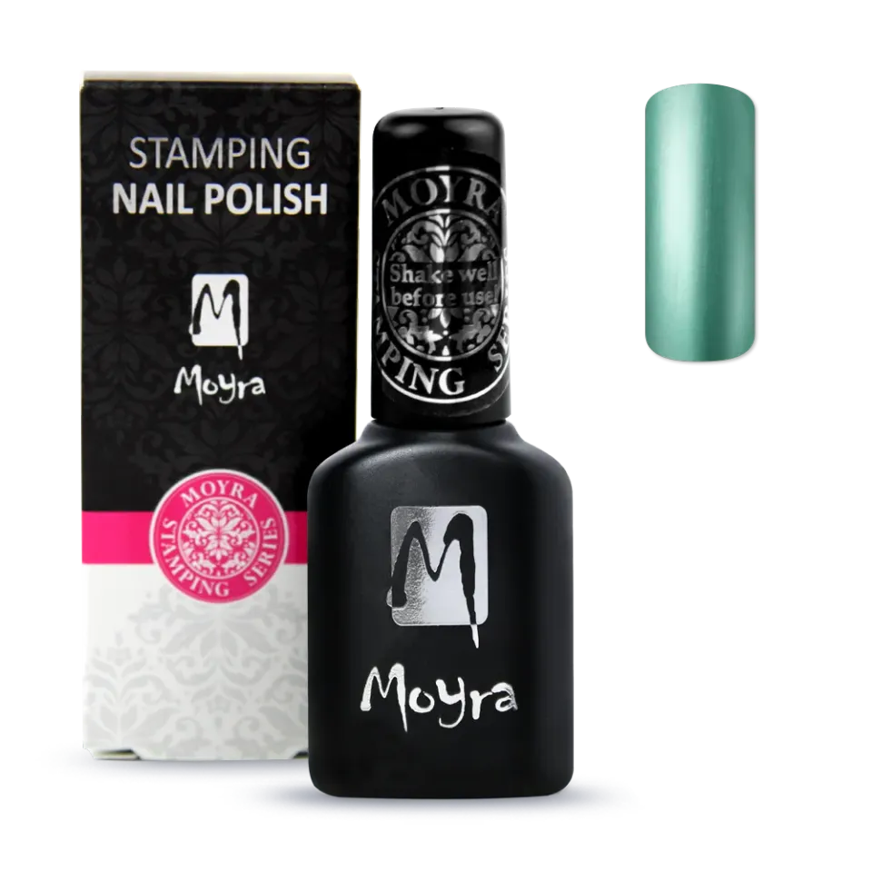 Moyra Smart Polish SPS17 stamping neglelak 12 ml metalgrøn
