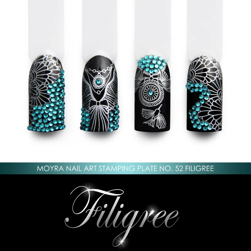 Moyra Stamping 52 Filigree stampingplade stor