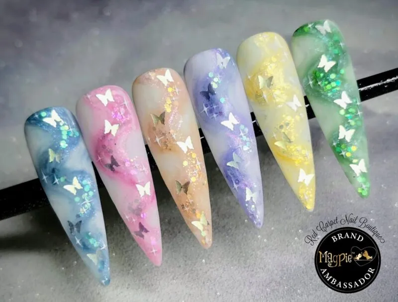 Indigo Nails Butterflies Shapes neglepynt sommerfugle