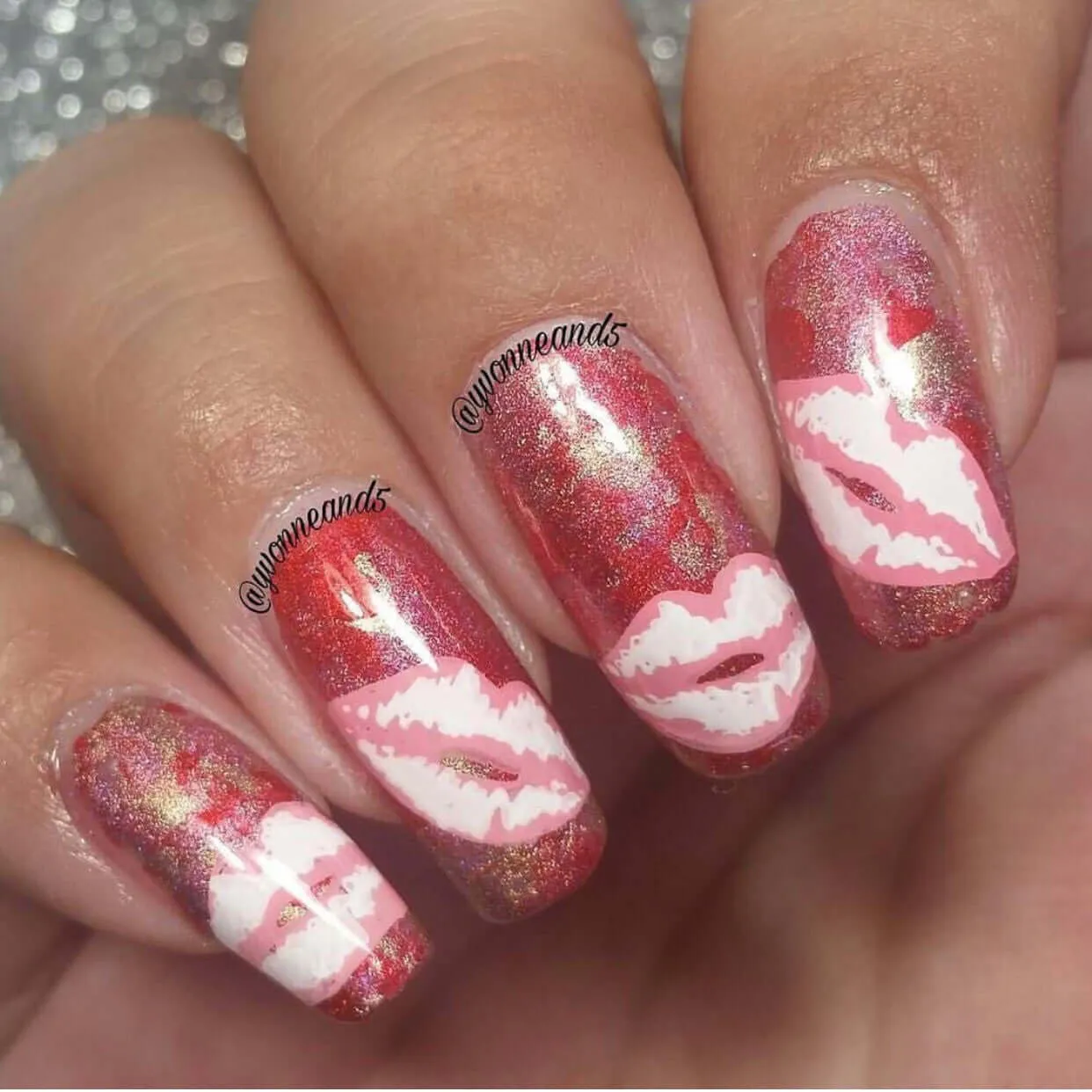 Clear Jelly Stamper CjSV-01 Luscious Lips negleplade 6x6 kærlighed