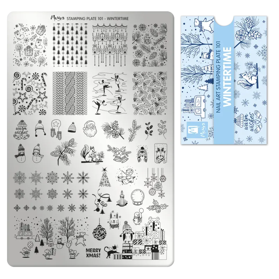Moyra Stamping Plate 101 Wintertime stempelplade vinter