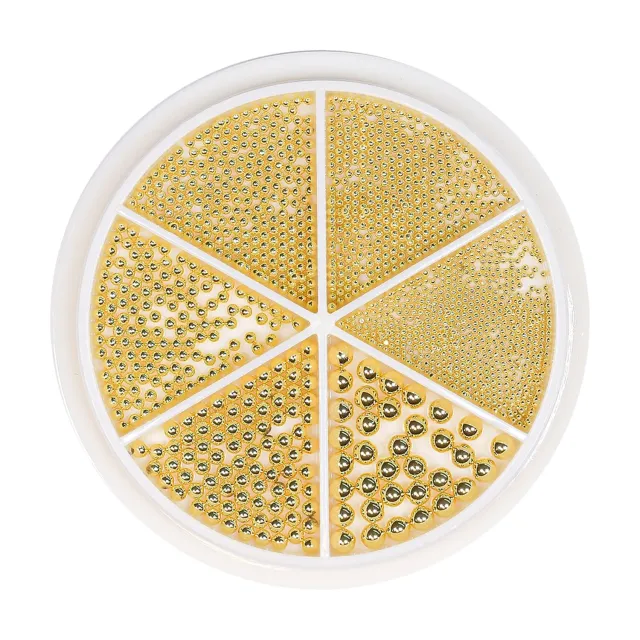 Moonflair Caviar Beads kaviarperler guld 6 str. multidåse