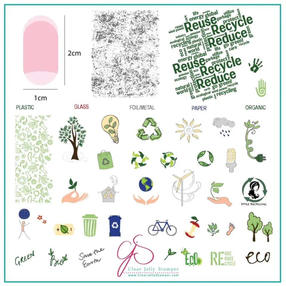Clear Jelly Stamper CJS-183 stamping plade recycle this